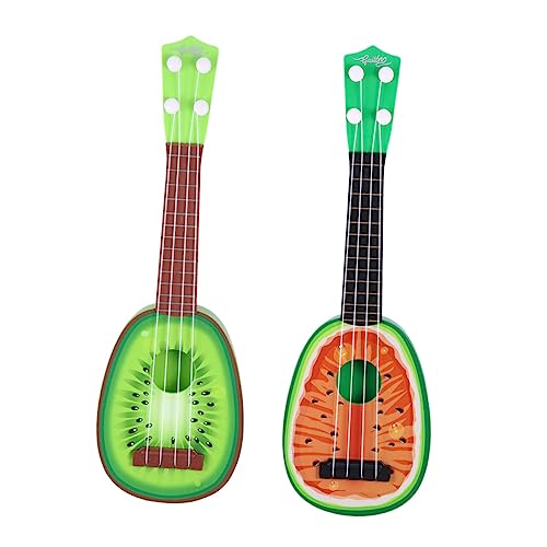 Supvox 2Stücke Mini Ukulele Ukulele Obstdesign Wassermelone Kiwi Für Kleine Musiker Lernspielzeug Hand Auge Koordination Und Kreativität von Supvox