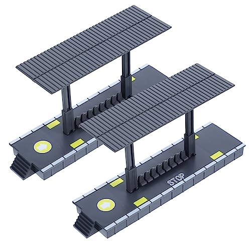 Supvox 2Stücke Modelleisenbahn Zubehör DIY Modell Für Eisenbahnspielzeug Simulationsstation Für Kreative Kinderspiele Aus Langlebigem von Supvox
