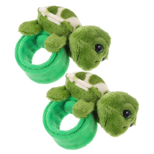 Supvox 2Stücke Plüsch Schildkröte Slap Armband Kuscheltier Slap Wrist Band Für Tragbares Plüscharmband Lustige Tierische Ohrfeigenarmbänder Als Gastgeschenke von Supvox