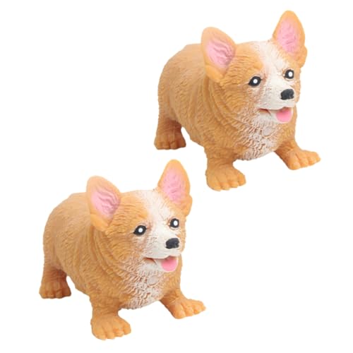 Supvox 2Stücke Quetschtiere Corgi Hundespielzeug Lustiges Stressabbau Zur Wutlinderung Kawaii Design Für Fans von Supvox