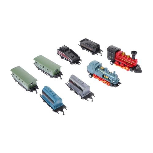 Supvox 2Stücke Retro Dampflok Simulation Dampfbahn Pull Back Fahrzeug Für Zugspielzeug Für Kleine Zugliebhaber von Supvox