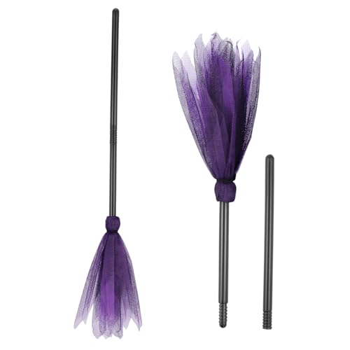 Supvox 2Stücke Teiliges Halloween Hexenbesen Kostüm Requisiten Dekorative Wunderbesen für Cosplay und Maskerade für Festlichkeiten und Halloween Dekoration Supvox 2Stücke Teiliges Halloween Hexenbesen Kostüm Requisiten Dekorative Wunderbesen für Cosplay und Maskerade für Festlichkeiten und Halloween Dekoration von Supvox
