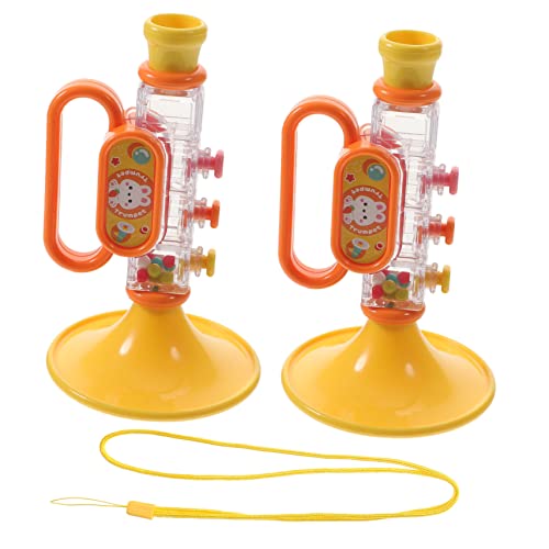 Supvox 2Stücke Trompeten Trompeten Für Kleinkinder Musikinstrumente Für Jungen Cartoon Design Für Partys Und Spielspaß von Supvox