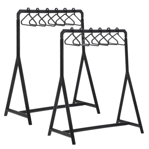 Supvox 2er-Set Puppen-Kleiderständer mit Kleiderbügeln – Mini-Garderobe für Puppenhaus und Baby-Party Zubehör Supvox 2er-Set Puppen-Kleiderständer mit Kleiderbügeln – Mini-Garderobe für Puppenhaus und Baby-Party Zubehör von Supvox