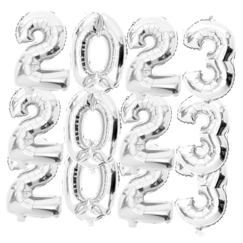 Supvox 3 Sätze Ballons Set Teiliges Aluminium Folien Ballon Set für Neujahrsfeier Langlebige und Dekorative Party Deko für Kreative Fotos und Sichere Anwendung von Supvox