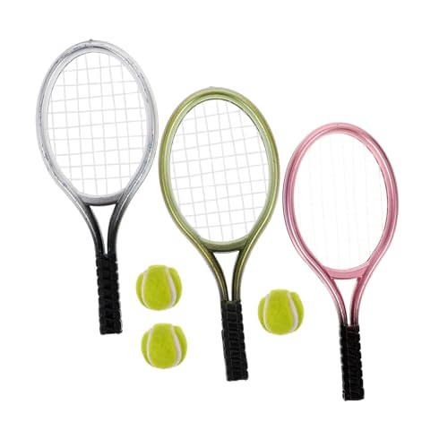 Supvox 3 Sätze Miniatur Tennis Racket Teiliges mit Schläger und Ball für DIY Miniaturszenen Kreative Dekoration für Puppenhäuser für Tennisliebhaber und Miniaturmöbel Sammler Supvox 3 Sätze Miniatur Tennis Racket Teiliges mit Schläger und Ball für DIY Miniaturszenen Kreative Dekoration für Puppenhäuser für Tennisliebhaber und Miniaturmöbel Sammler von Supvox
