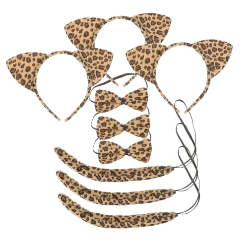 Supvox 3 Sätze Teiliges Katzenohren Set mit Stirnband Schleife und Gelb Leopardfarbene Tierkostüm Requisiten für Jungen und Mädchen Geeignet für Halloween Karneval und Cosplay Partys Supvox 3 Sätze Teiliges Katzenohren Set mit Stirnband Schleife und Gelb Leopardfarbene Tierkostüm Requisiten für Jungen und Mädchen Geeignet für Halloween Karneval und Cosplay Partys von Supvox