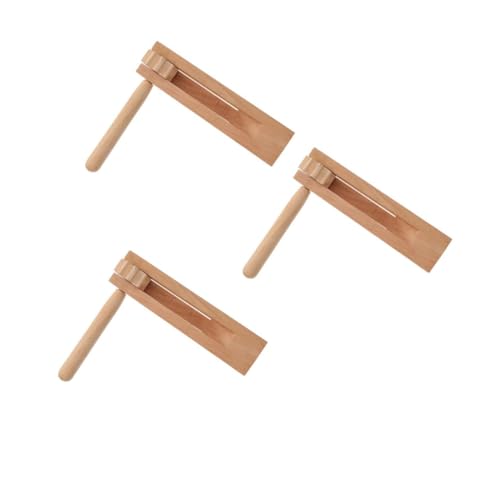 Supvox 3 Stck Holzratsche Geräuschmacher aus Holz Traditionelles Musikinstrument für Sicher und Glatt Verarbeitet Fördert Musikalisches Talent und Rhythmusgefühl für Partys und Spiele von Supvox
