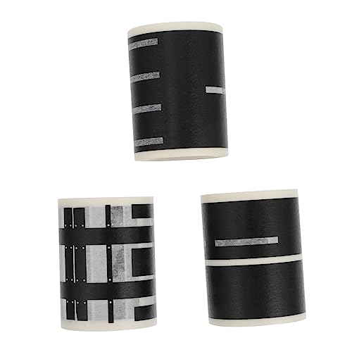 Supvox 3 Stück Autobahnklebeband Washi-Tape-Aufkleber Schwarz Flüsterpapier Supvox 3 Stück Autobahnklebeband Washi-Tape-Aufkleber Schwarz Flüsterpapier von Supvox