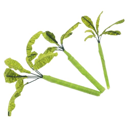 Supvox 3 Stück Bananenbaummodell Bananenbaum- Bananenstauden- Künstlicher Bananenbaum Modell-bananenbäume Mini-bananenbäume Zum Basteln Sandtisch DIY Modell Green Eisendraht von Supvox
