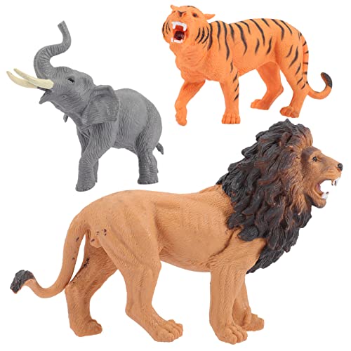 Supvox 3 Stück Dschungeltiermodell Tierspielzeug Kuscheltier Miniaturtiere Spieltierfiguren für kleine Tierfiguren zootierfiguren Tierfiguren aus Kunststoff Kinderfiguren Plastik von Supvox