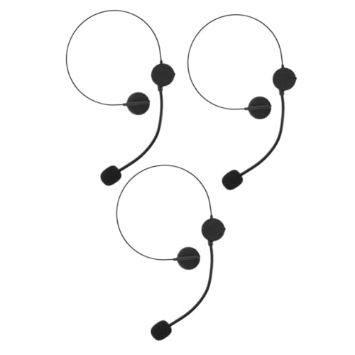 Supvox 3 Stück Gefälschte Headset-Requisiten Sänger-Mikrofon-Kostüm Cool Stellen Sie Sich Kopfhörer vor Singen für Kunststoff-Mikrofonstütze Mikrofon-Kostüm-Requisite Plastik Schwarz von Supvox