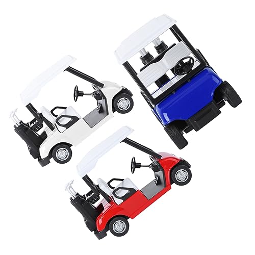 Supvox 3 Stück Golfwagenmodell Golfwagen Golfcart-Modell Fahrzeug Trägheitsfahrzeug für Golfwagen Golfwagen- Golfwagen-Modellspielzeug Legierung von Supvox