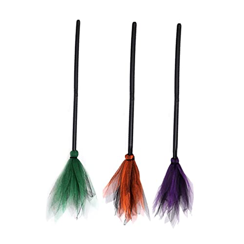 Supvox 3 Stück Halloween Hexenbesen Requisiten Orange und Grün Kostümzubehör für Cosplay Partys und Bühnenaufführungen Supvox 3 Stück Halloween Hexenbesen Requisiten Orange und Grün Kostümzubehör für Cosplay Partys und Bühnenaufführungen von Supvox