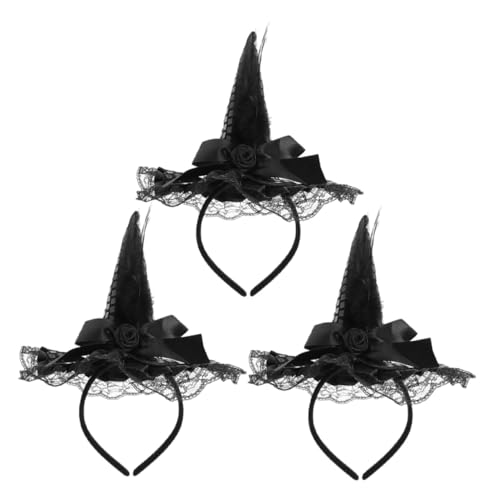 Supvox 3 Stück Hexenhut Haarreif mit Glitzerelementen Leichtes Halloween Haaraccessoire für Damen Bequeme Party-cosplay Kopfbedeckung für Halloween-feiern und Kostümfeste Supvox 3 Stück Hexenhut Haarreif mit Glitzerelementen Leichtes Halloween Haaraccessoire für Damen Bequeme Party-cosplay Kopfbedeckung für Halloween-feiern und Kostümfeste von Supvox
