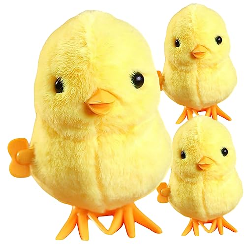 Supvox 3 Stück Hüpfendes Hühnerspielzeug Uhrwerk Küken lustige Aufziehspielzeuge Huhn für Kleinkindmädchen Plüsch Yellow Supvox 3 Stück Hüpfendes Hühnerspielzeug Uhrwerk Küken lustige Aufziehspielzeuge Huhn für Kleinkindmädchen Plüsch Yellow von Supvox