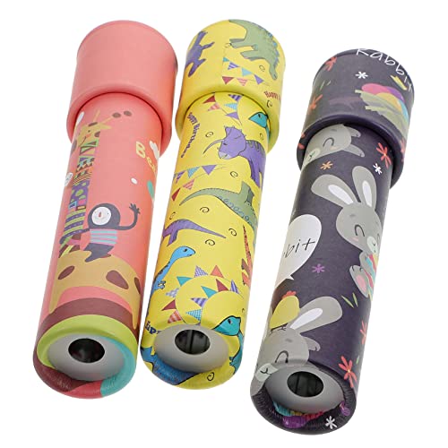 Supvox 3 Stück Kaleidoskop- Kaleidoskop-Wissenschaftsspielzeug Cartoon-Kaleidoskop Kindergeschenke Kaleidoskop Kaleidoskope für Kaleidoskop- Papier von Supvox