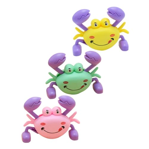 Supvox 3 Stück Kleine Aufziehkrabben aus Sicherem Kunststoff Beweglicher Mechanismus für Interaktive Krabbenspielzeuge für Kleinkinder Dekorativ und Lustig Zufällige Zufällige Farbe von Supvox