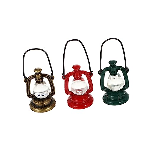 Supvox 3 Stück Mini-Öllampe Puppenhaus-Miniaturlaternen Kerosin-Laternen- für kinderspielzeug Toys Petroleumlichter für Puppenhäuser Miniatur-Laternen Legierung von Supvox