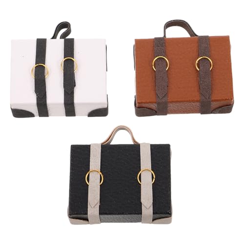 Supvox 3 Stück Miniatur-Puppenhauskoffer – Winziger Aufbewahrungskoffer – Aktentasche aus Kunstleder – Mini-Gepäckdekor für Kinderpartyszenen – Mini-Hausornament Supvox 3 Stück Miniatur-Puppenhauskoffer – Winziger Aufbewahrungskoffer – Aktentasche aus Kunstleder – Mini-Gepäckdekor für Kinderpartyszenen – Mini-Hausornament von Supvox