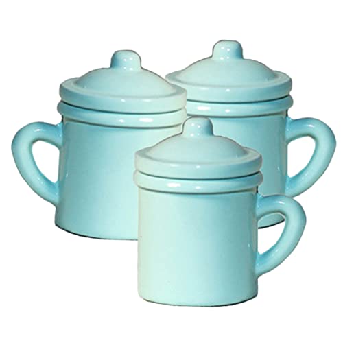 Supvox 3 Stück Mundwasser- Puppenhauszubehör Mini-hauswasserbecher Kleiner Becher Mini-wasserbecher Stellen Küchenrequisiten Vor Kindergeschenk Miniatur Legierung Sky-Blue von Supvox