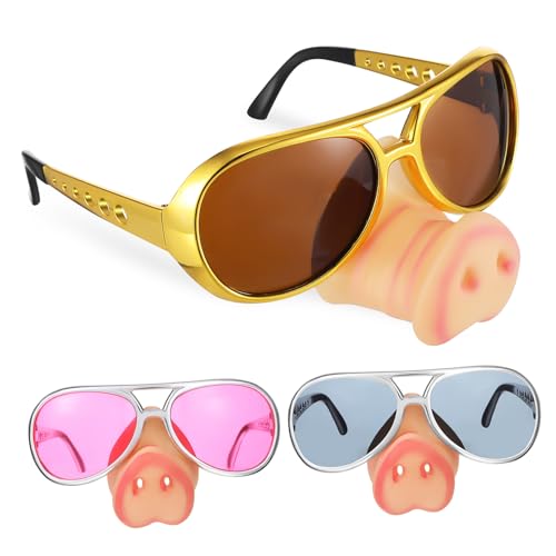 Supvox 3 Stück Pig Nose Sonnenbrillen für Kostümpartys Tierkostüm Zubehör für Erwachsene für Halloween und Feiern Supvox 3 Stück Pig Nose Sonnenbrillen für Kostümpartys Tierkostüm Zubehör für Erwachsene für Halloween und Feiern von Supvox