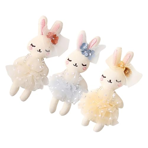 Supvox 3 Stück Plüsch Hase Weiche Stofftiere für DIY Bastelprojekte für Dekoration von Kopfbändern Kleidung und Geschenken Gelb von Supvox