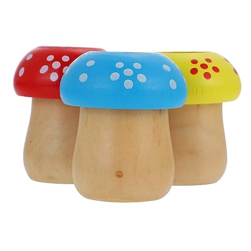 Supvox 3 Stück Prisma Lustiges Pilz Kaleidoskop Form Kaleidoskop Pilz Pilz Kaleidoskop Beobachtungsspielzeug Pilz Zeug Aus Holz Zufällige Farbe von Supvox