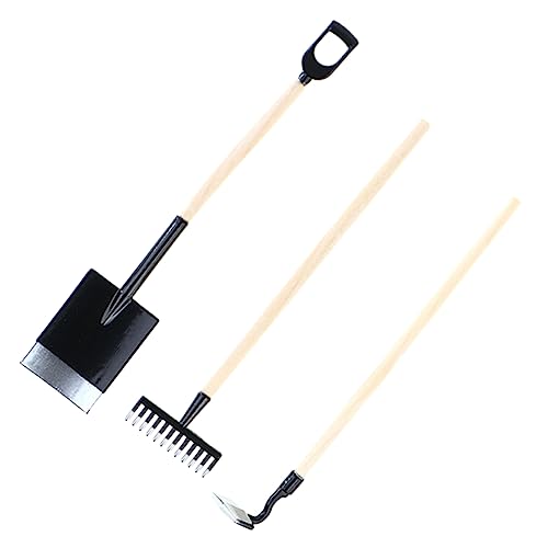Supvox 3 Stück Puppenhaus-Modell bastelset basteln für bastelsets für geburtstagsmitgebsl Mini Rechen Bonsai-Werkzeuge saftige Werkzeuge Plastik Black von Supvox