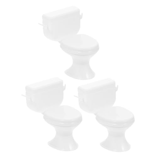Supvox Puppenhaus-zubehör 3er-Pack Mini-toiletten Aus Kunststoff Schickes Miniatur-Badezimmer Zum Spielen Supvox Puppenhaus-zubehör 3er-Pack Mini-toiletten Aus Kunststoff Schickes Miniatur-Badezimmer Zum Spielen von Supvox