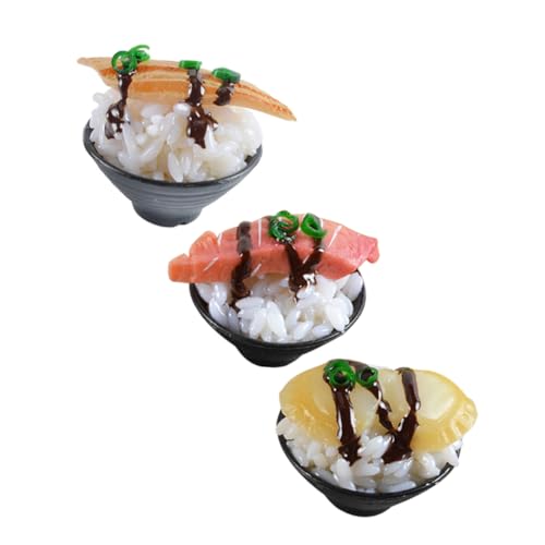 Supvox 3 Stück Simulierte Sushi -Spielzeuge Restaurant lebensmittelspielzeug Spielnahrung für die Kinderküche Spielzeugküchen Essen PVC von Supvox