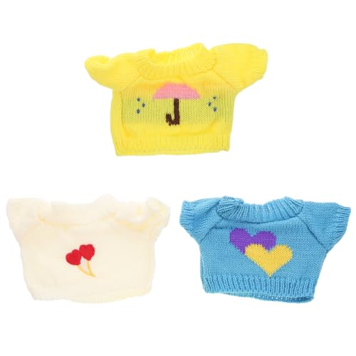 Supvox 3 Stück Spielzeugzubehör Kompakte Puppenkleidung Zarte Puppenkleidung Austauschbare Puppenkleidung Bärenplüsch Anziehen Verschleißfeste Bärenpuppenversorgung Stofftierpullover Garn von Supvox