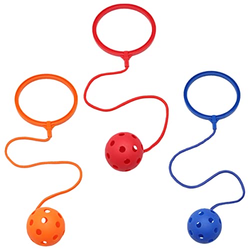 Supvox 3 Stück Kinder Ankle Skip Ball Spielzeug Sprungspiel für Jungen und Mädchen Farblich Zufällige Auswahl Fitnessspielzeug für Outdoor Aktivitäten von Supvox