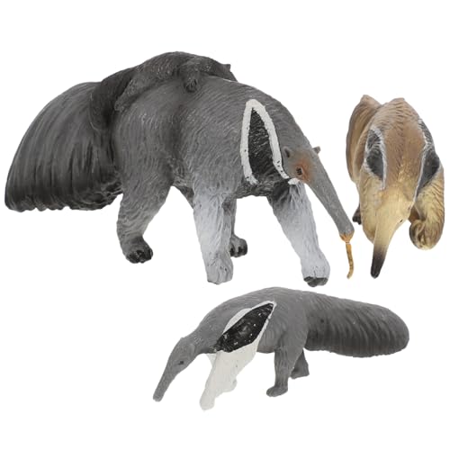 Supvox 3 Stück Teiliges Anteater Modell Realistische Wildtier Figuren Stabile Stehende Deko für Ab Jahren als Foto Requisite und Wohnraumdekoration von Supvox