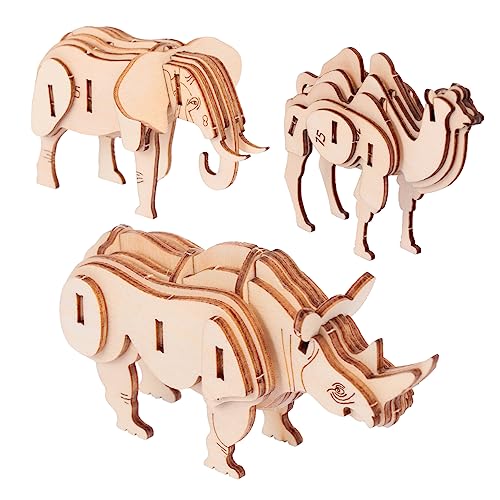 Supvox 3 Stück Teiliges Holzpuzzle Tiermodelle Lehrreiches Puzzle für Fördert Kreatives und Konzentration für Vorschule und Zuhause mit Elefant Kamel Supvox 3 Stück Teiliges Holzpuzzle Tiermodelle Lehrreiches Puzzle für Fördert Kreatives und Konzentration für Vorschule und Zuhause mit Elefant Kamel von Supvox