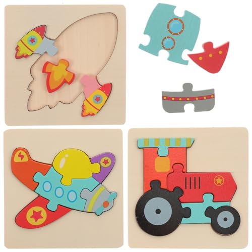 Supvox 3 Stück Teiliges Holzpuzzle für Cartoon Formen Lernspielzeug für Kreatives Pädagogisches Puzzle mit Flugzeug Zug und für Geburtstag Supvox 3 Stück Teiliges Holzpuzzle für Cartoon Formen Lernspielzeug für Kreatives Pädagogisches Puzzle mit Flugzeug Zug und für Geburtstag von Supvox