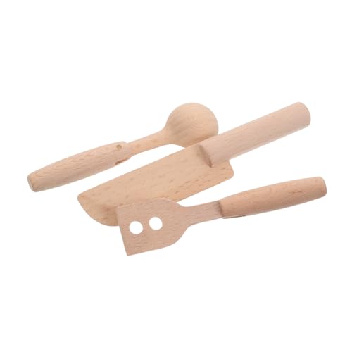 Supvox 3 Stück Teiliges Holzspielzeug Küchenutensilien Set für Realistisches Kochwerkzeug mit Holzlöffel und Messer Zubehör für Rollenspiele der Küche für Kleinkinder Supvox 3 Stück Teiliges Holzspielzeug Küchenutensilien Set für Realistisches Kochwerkzeug mit Holzlöffel und Messer Zubehör für Rollenspiele der Küche für Kleinkinder von Supvox