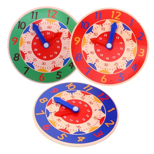 Supvox 3 Stück Teiliges Lernuhr aus Holz Bunte Sortieruhr zum Lernen Montessori für Jungen und Mädchen Ab Jahren mit Robustem Bruchsicherem Design und Pädagogischem Farb Zahlenkonzept Supvox 3 Stück Teiliges Lernuhr aus Holz Bunte Sortieruhr zum Lernen Montessori für Jungen und Mädchen Ab Jahren mit Robustem Bruchsicherem Design und Pädagogischem Farb Zahlenkonzept von Supvox