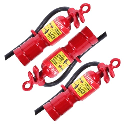 Supvox 3 Stück Teiliges Mini Feuerlöscher Modellset für Puppenhaus Dekoration Metallanhänger für Mikro Landschafts Design für Kreative Miniaturprojekte von Supvox