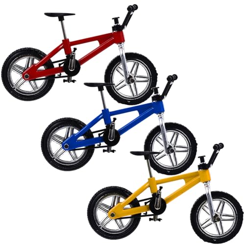 Supvox 3 Stück Teiliges Mini Fingerbike aus Legierung Kreatives Stressabbau Glatter Oberfläche Tragbar für Party und Geschenk Geeignet für Büro und Studium von Supvox