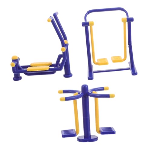 Supvox 3stücke Miniatur-fitnessstudio-Set Für Puppenhäuser Simulation Von Fitnessgeräten Kleine Fitnessspielzeug-Modelle Zubehör Für Spielplätze in Puppenhäusern von Supvox