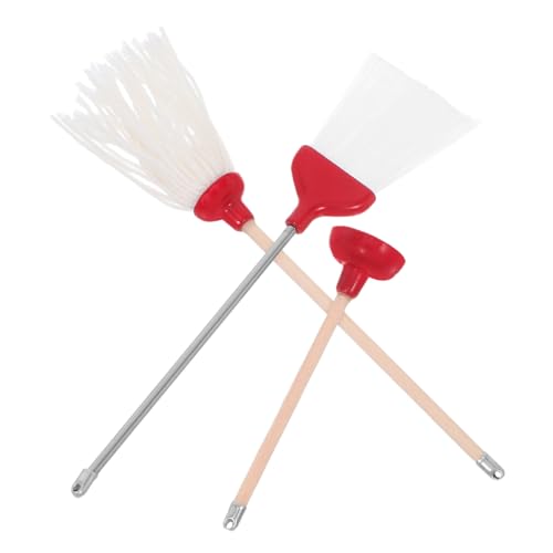 Supvox 3 Stück Teiliges Miniatur Reinigungsset für Puppenhaus Realistischer Mop Besen und Toilettenreiniger Dekorationszubehör für Rollenspiele im Puppenhaus Supvox 3 Stück Teiliges Miniatur Reinigungsset für Puppenhaus Realistischer Mop Besen und Toilettenreiniger Dekorationszubehör für Rollenspiele im Puppenhaus von Supvox
