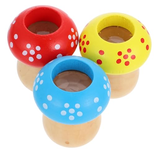 Supvox 3 Stück Teiliges Pilz Kaleidoskop aus Holz Pädagogisches Optisches für Fördert Kreativität und Neugier Langlebig Geburtstagsgeschenk oder Partyfüllung Zufällige Zufällige Farbe von Supvox