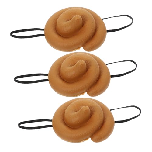 Supvox 3 Stück Teiliges Poop Hat aus Langlebigem PVC Realistische Simulation Witzige Party Kopfbedeckung Originelles Verkleidungszubehör für Erwachsene für und Festivalspaß von Supvox