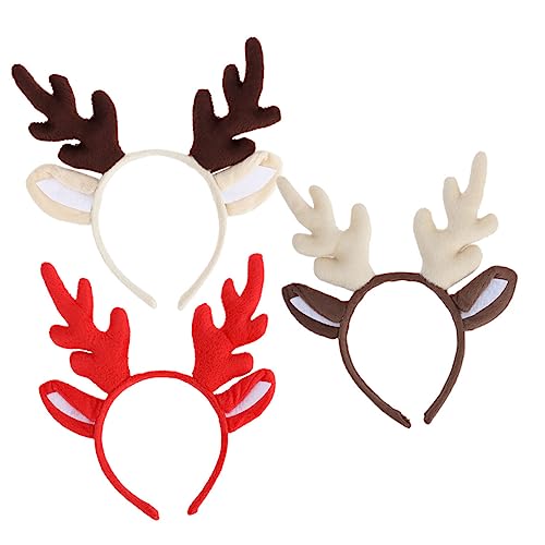 Supvox 3 Stück Teiliges Rentier Geweih Haarreif mit Weichen Ohren Leichter Weihnachts Cosplay Kopfschmuck für Damen für Party Bühnenauftritt und Festliche Fotomotive Supvox 3 Stück Teiliges Rentier Geweih Haarreif mit Weichen Ohren Leichter Weihnachts Cosplay Kopfschmuck für Damen für Party Bühnenauftritt und Festliche Fotomotive von Supvox