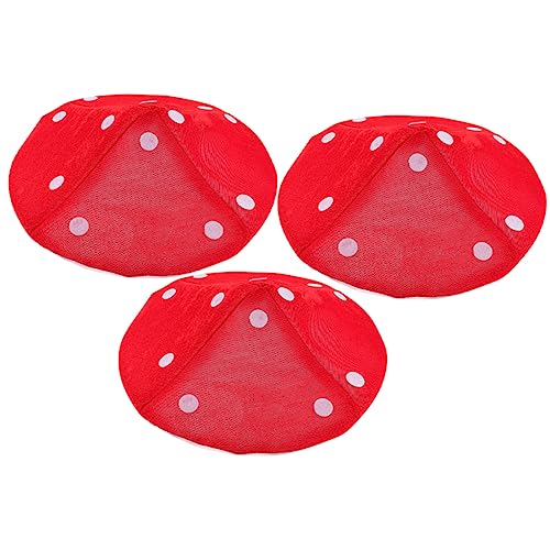 Supvox 3 Stück Teiliges Roten Pilzmütze Kostümhut für Elastischer Strap für Cosplay Partys Halloween und Bühnenaufführungen Lustige Accessoires für Jungen von Supvox