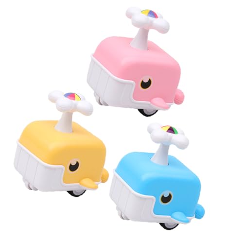 Supvox 3 Stück Teiliges Spielzeugauto Interaktives Press Auto ohne Batterie Fördert Motorik und Koordination Buntes Cartoon Design Geeignet für Jungen und Mädchen für Drinnen und Draußen von Supvox
