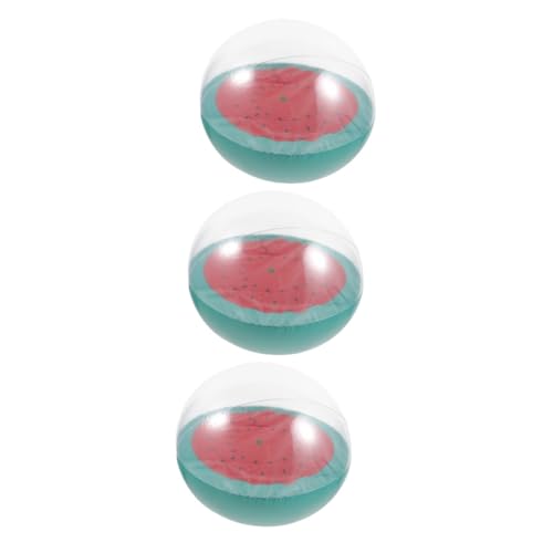 Supvox 3 Stück Wassermelonen-Wasserball interaktives kinderball schwimmkugel Transparenter Strandball wasserballons Ballspielzeug für Teenager aufblasbarer Ball Strandspielzeug von Supvox