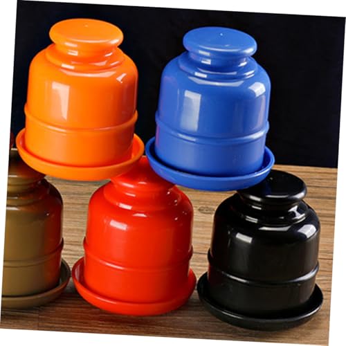 Supvox 3 Stück Würfelbecher aus Robustem Kunststoff Vielseitiger Dice Shaker und Transportbecher für Ktv Party und Spiel in Schwarz Rot und Blau Langlebig und Praktisch von Supvox