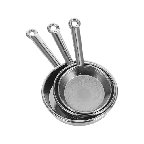 Supvox 3 Stücke Realistische Metall Pfannen für Kochutensilien für Puppenhäuser für Kreatives und Lernen Supvox 3 Stücke Realistische Metall Pfannen für Kochutensilien für Puppenhäuser für Kreatives und Lernen von Supvox